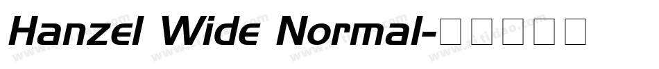 Hanzel Wide Normal字体转换